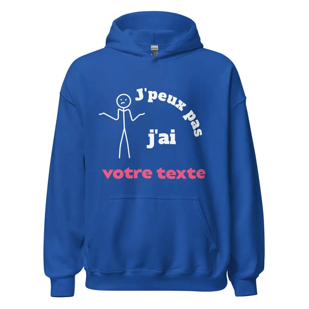 sweat capuche royal pour homme