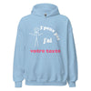 sweat capuche bleu clair
