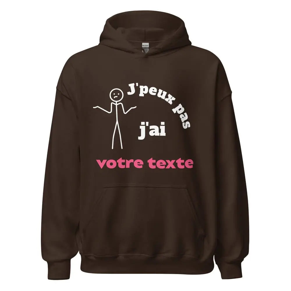 sweat capuche chocolat homme