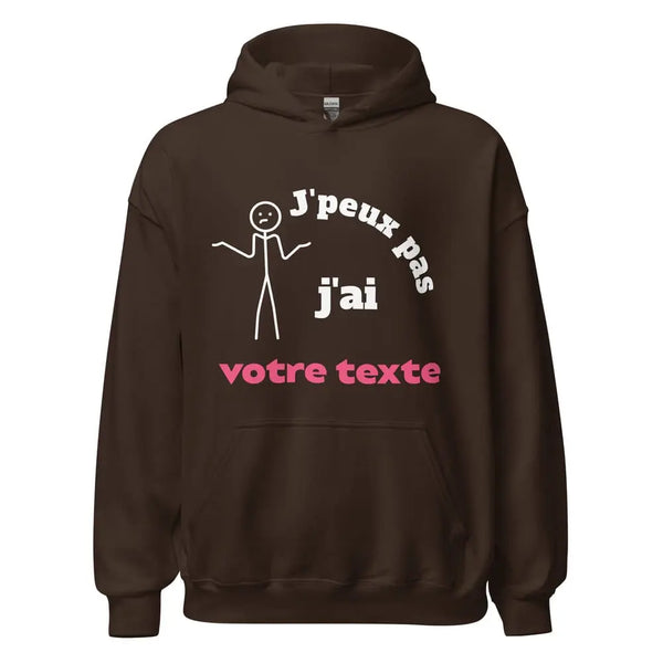 sweat capuche chocolat homme