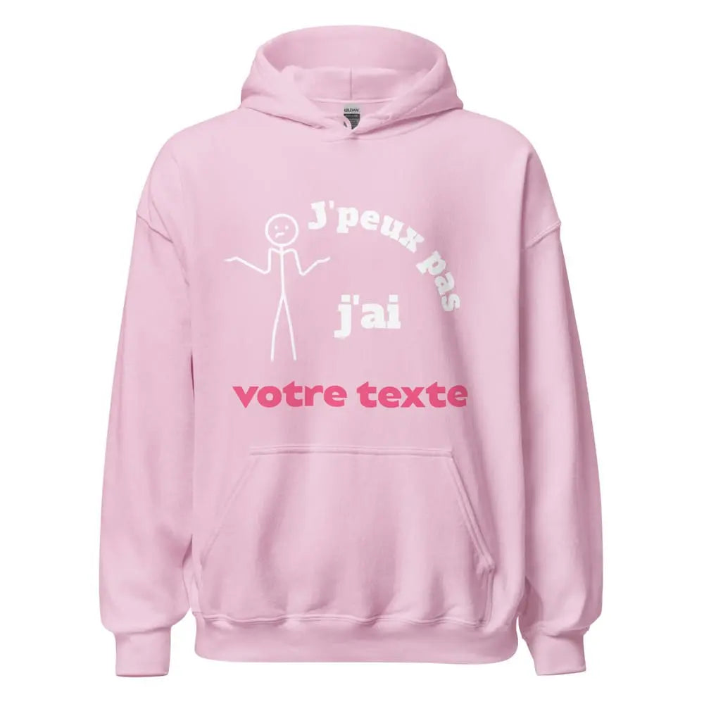 sweat personnalisé rose avec capuche
