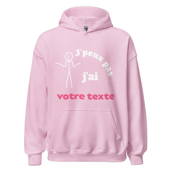 sweat personnalisé rose avec capuche