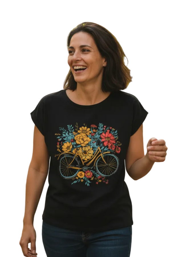 T-shirt vélo fleuri – Lifestyle candid