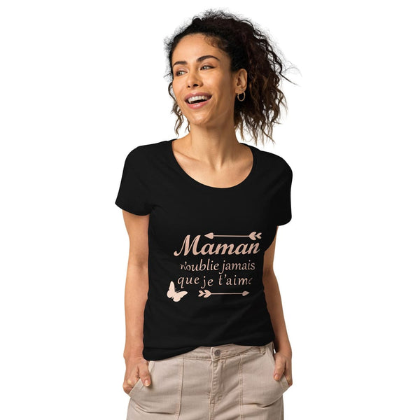 t-shirt noir écologique -cadeau fête des mères