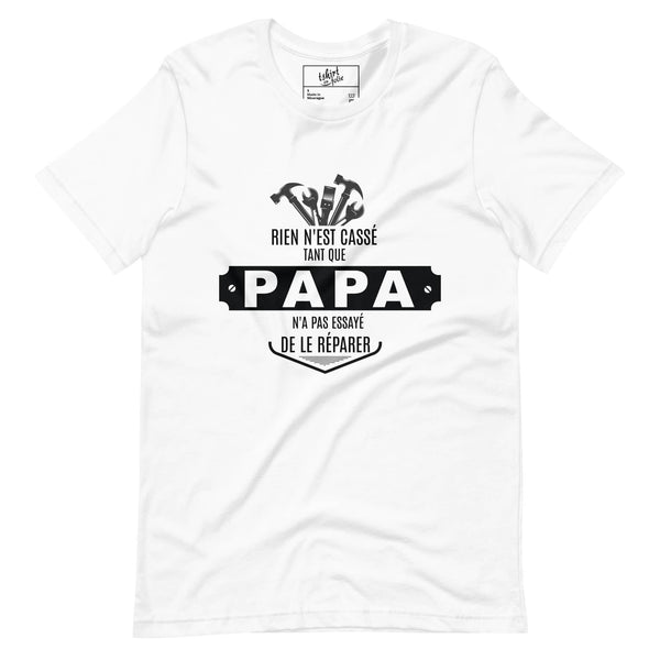 tee-shirt blanc - cadeau pour papa bricoleur