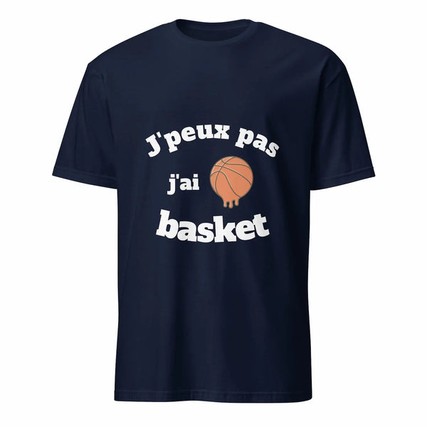 T-shirt J'peux pas j'ai basket bleu marine