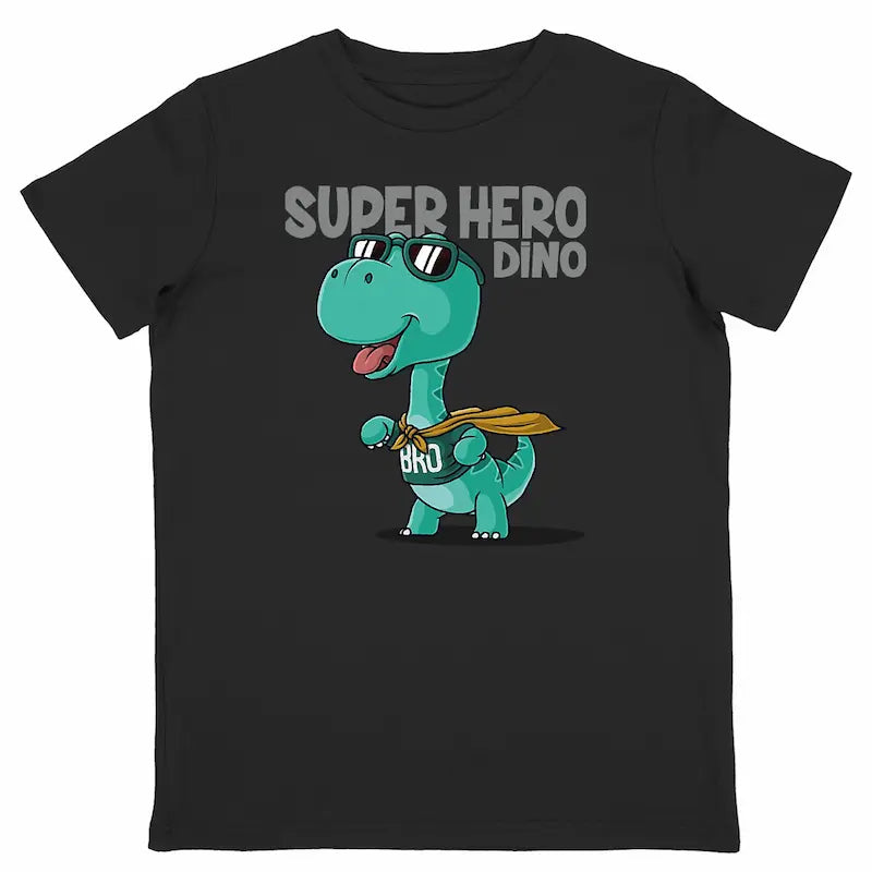 t-shirt noir enfant en coton bio 