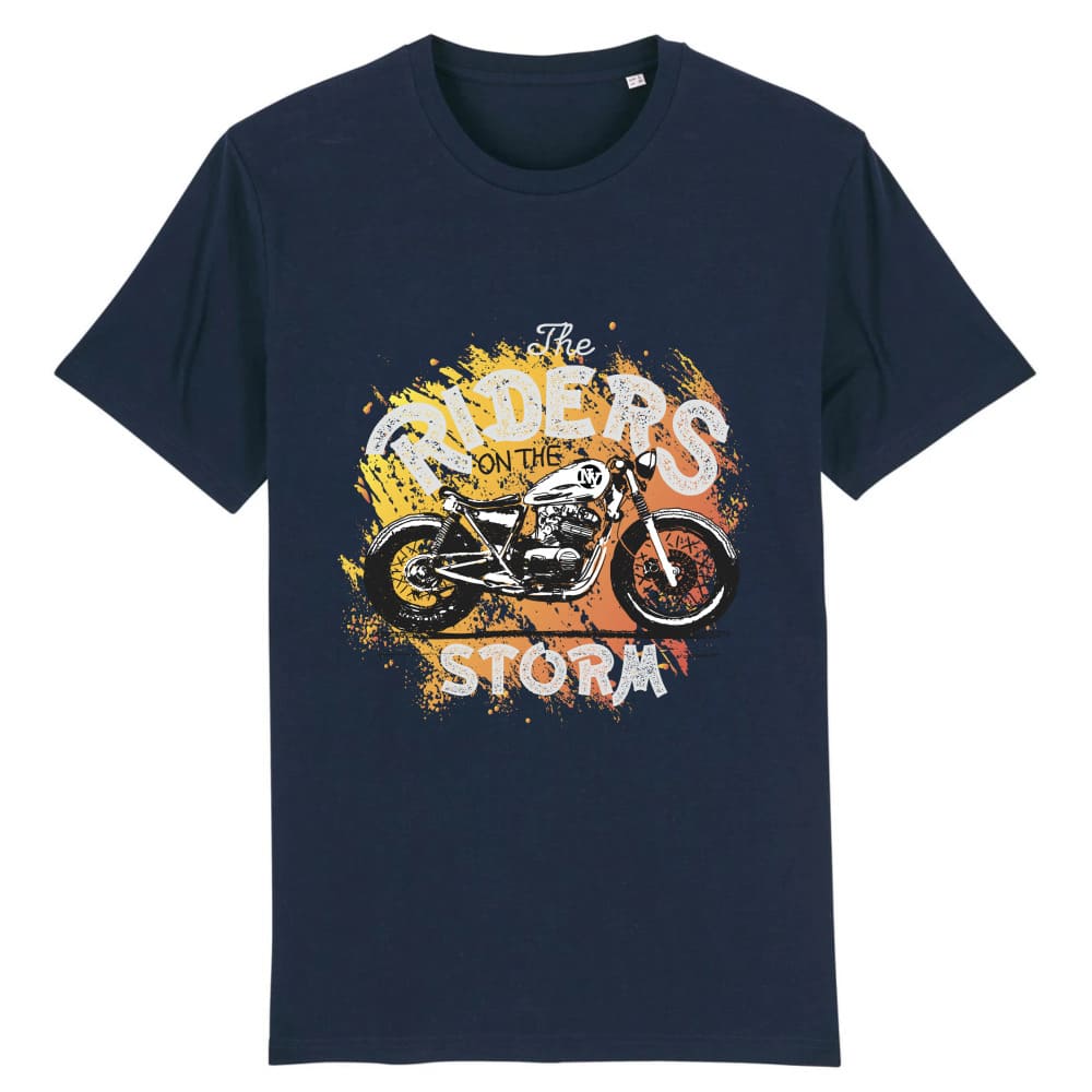 t-shirt motard bleu marine