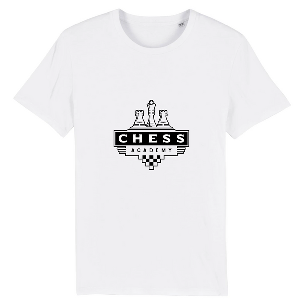 Blanc-T-shirt Chess academy - 100% Coton Bio