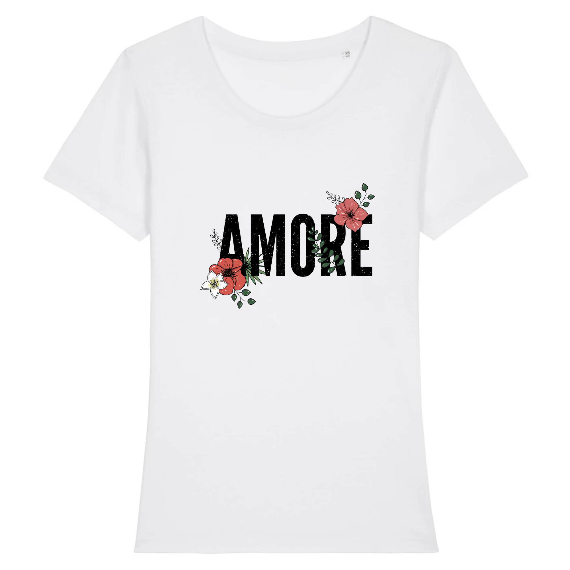 T-shirt blanc Femme chic et tendance - 100% Bio.