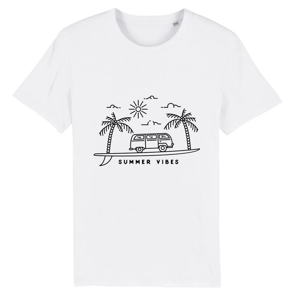 T-shirt homme en coton bio - planche de Surf