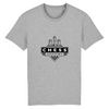 Gris - T-shirt Chess academy - 100% Coton Bio