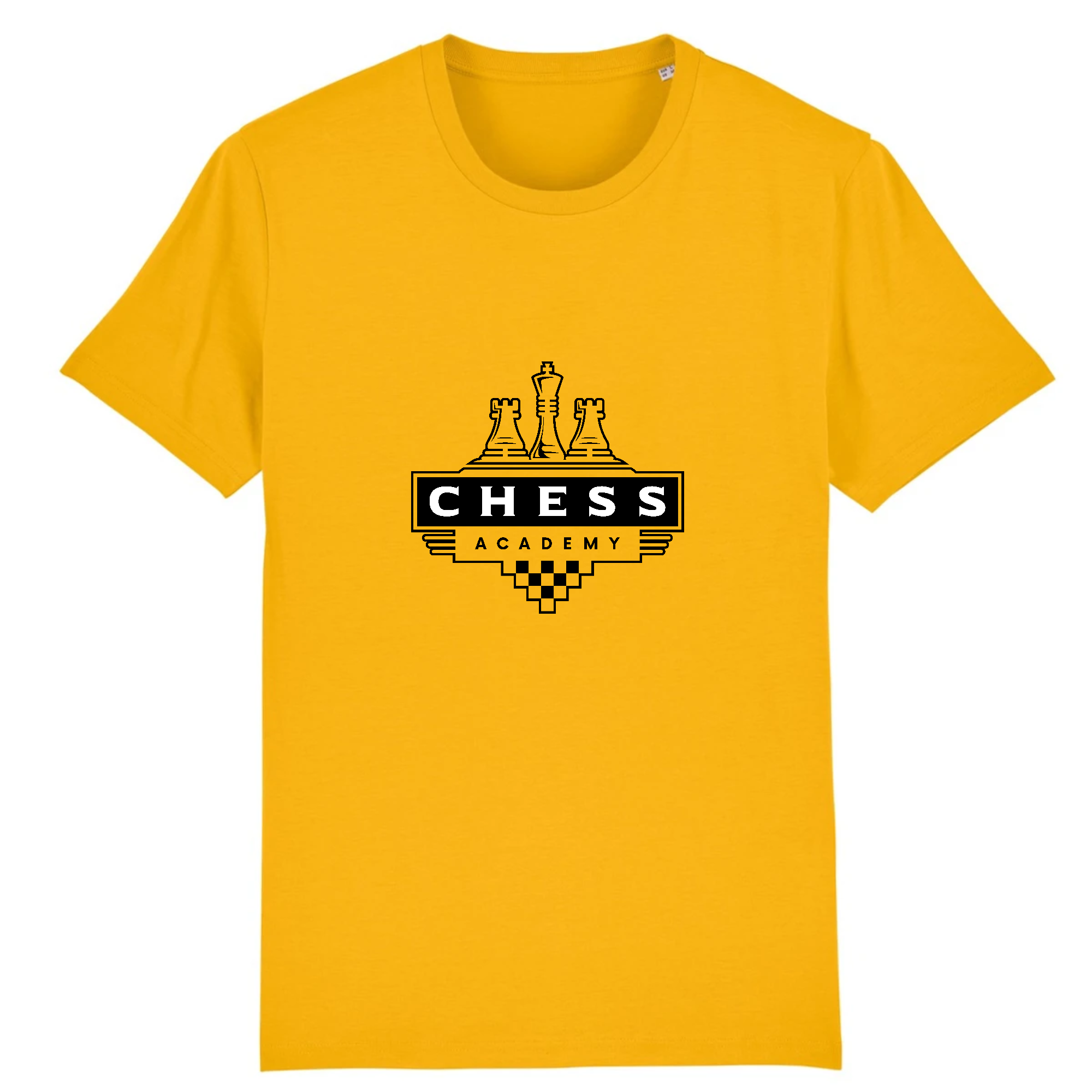 Jaune - T-shirt Chess academy - 100% Coton Bio