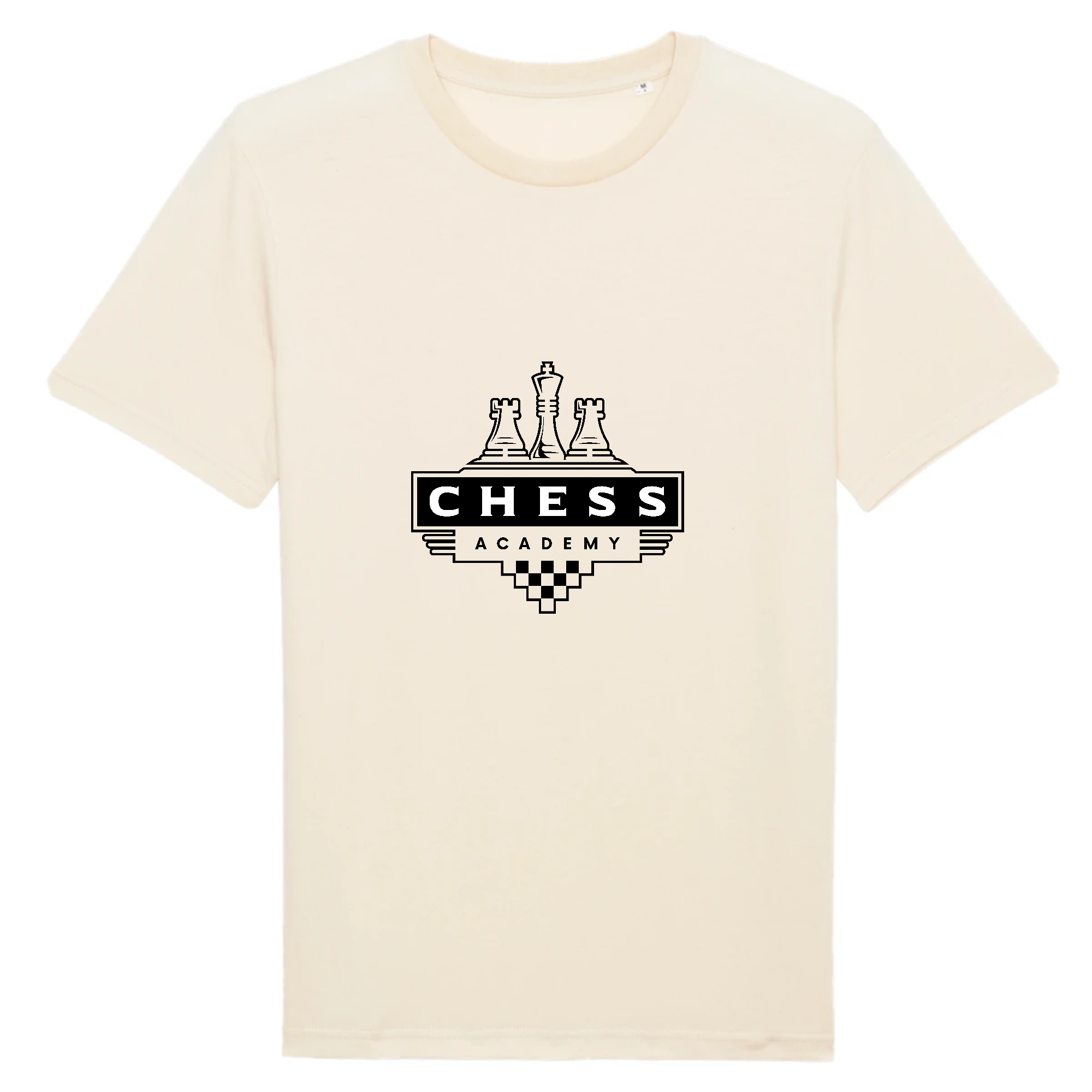 Naturel - T-shirt Chess academy - 100% Coton Bio