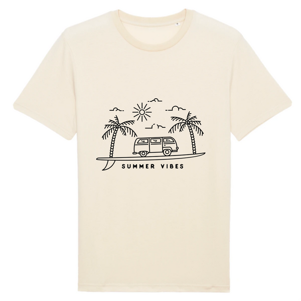 T-shirt homme en coton bio - planche de Surf