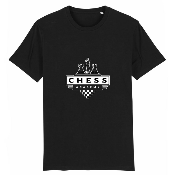 Noir - T-shirt Chess academy - 100% Coton Bio