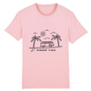 T-shirt homme en coton bio - planche de Surf Rose