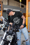 Tee-shirt noir pour motard - AMERICAN MOTORCYCLES