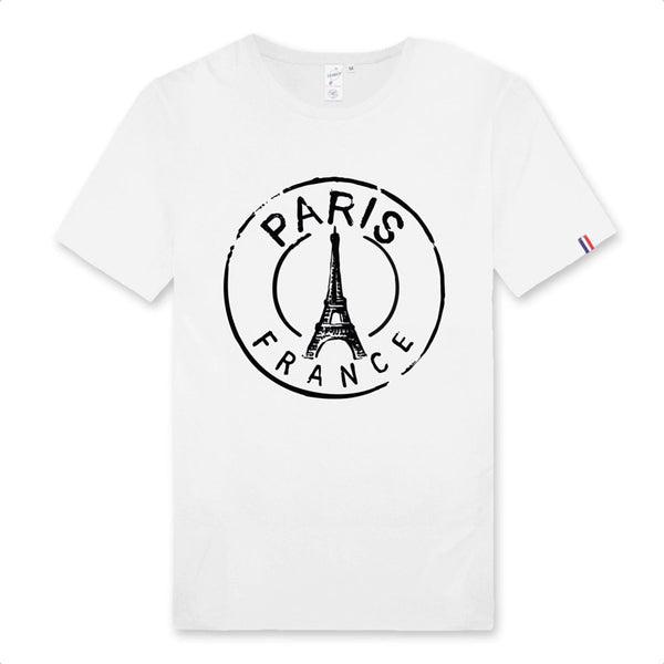 T-shirt-col-rond-Tour-Eiffel-Paris-France