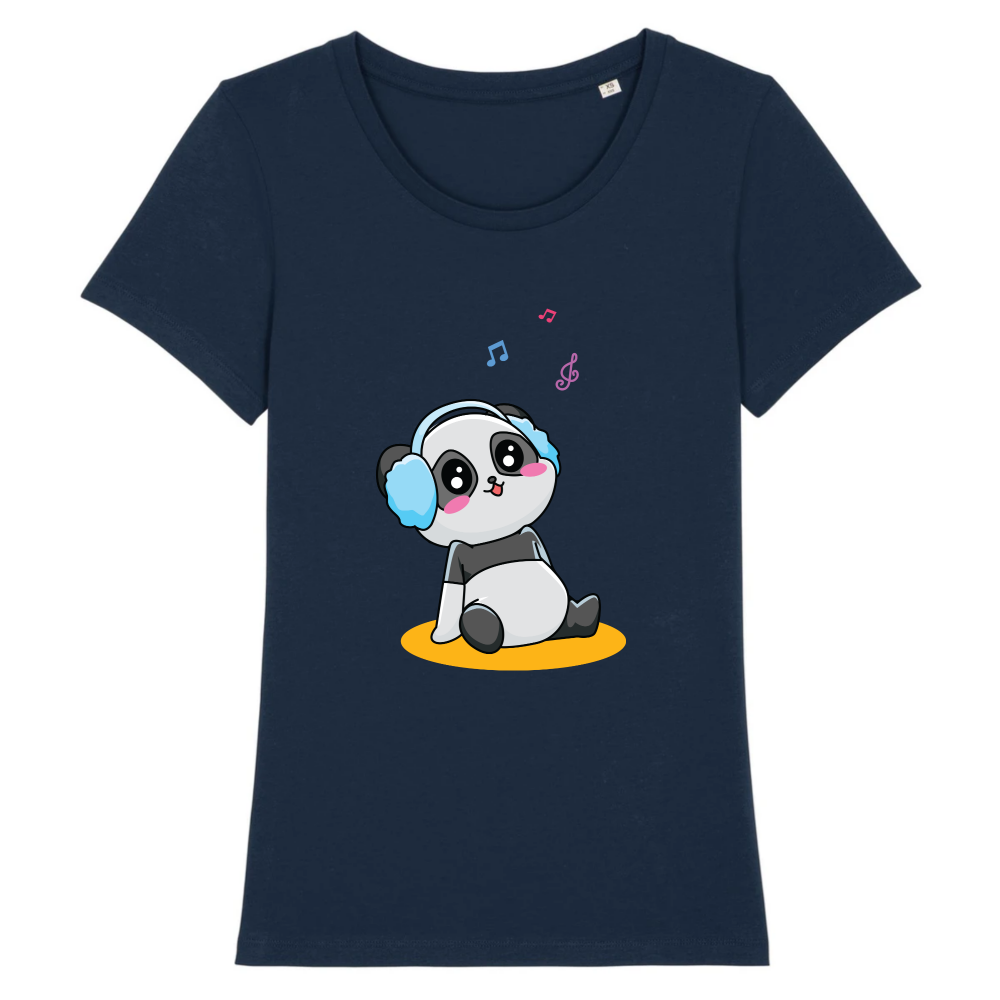 T-shirt Femme Panda music