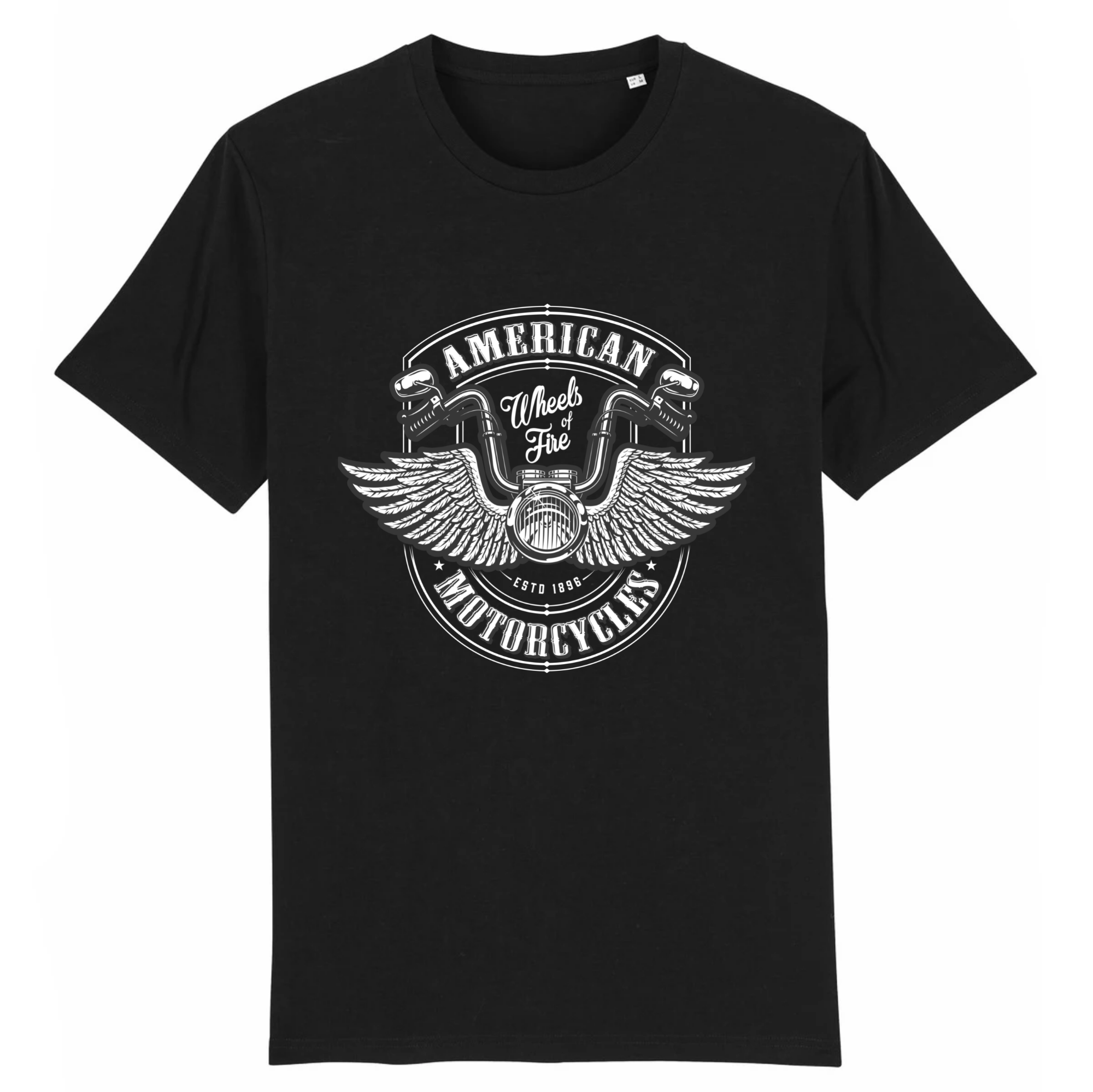 Tee-shirt noir pour motard - AMERICAN MOTORCYCLES