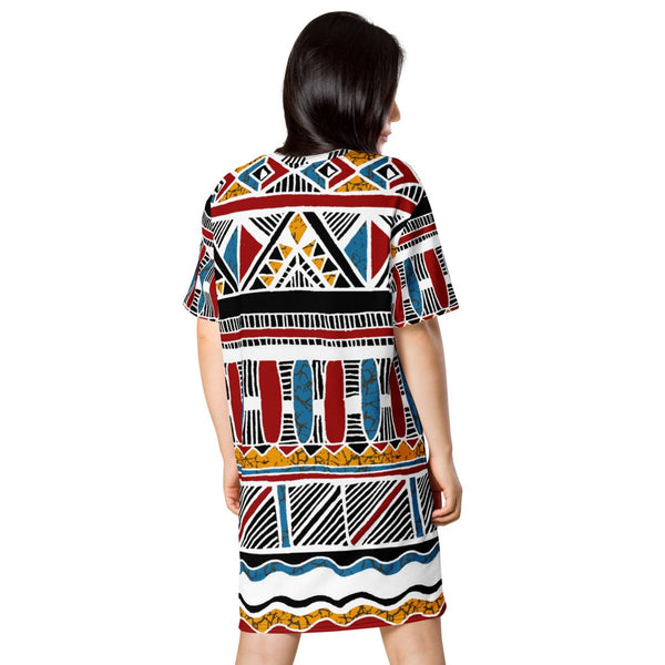 Robe t-shirt motifs africains 