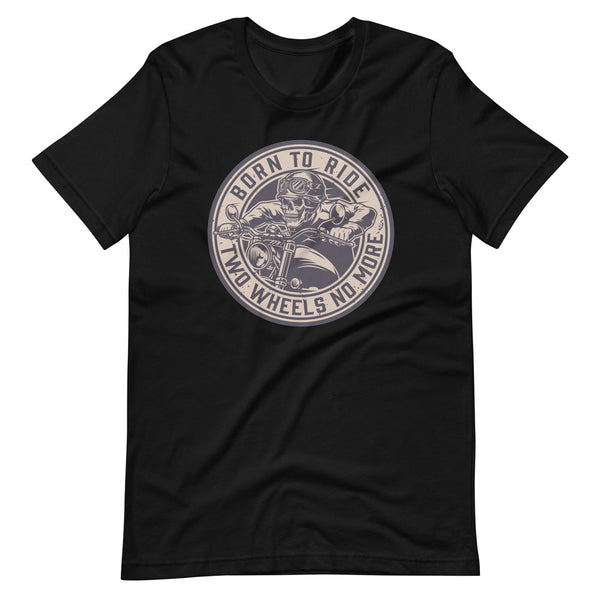 Tee-shirt noir pour motard- Born to ride - Grande Taille