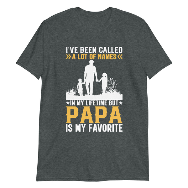 T-shirt  gris Papa is my favorite name