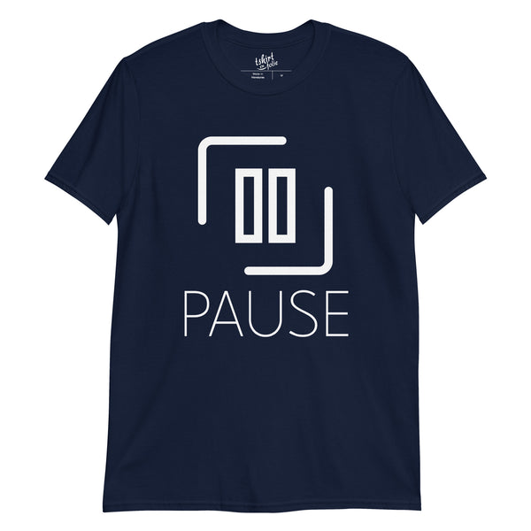 T-shirt bleu avec logo PAUSE