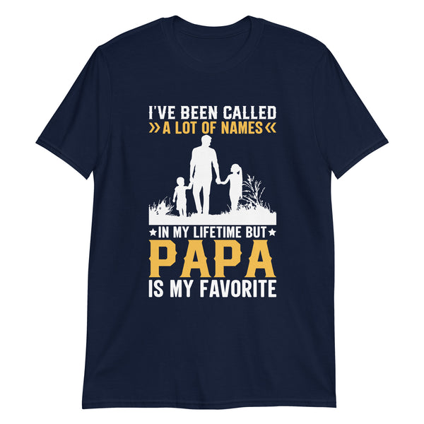 T-shirt bleu Papa is my favorite name