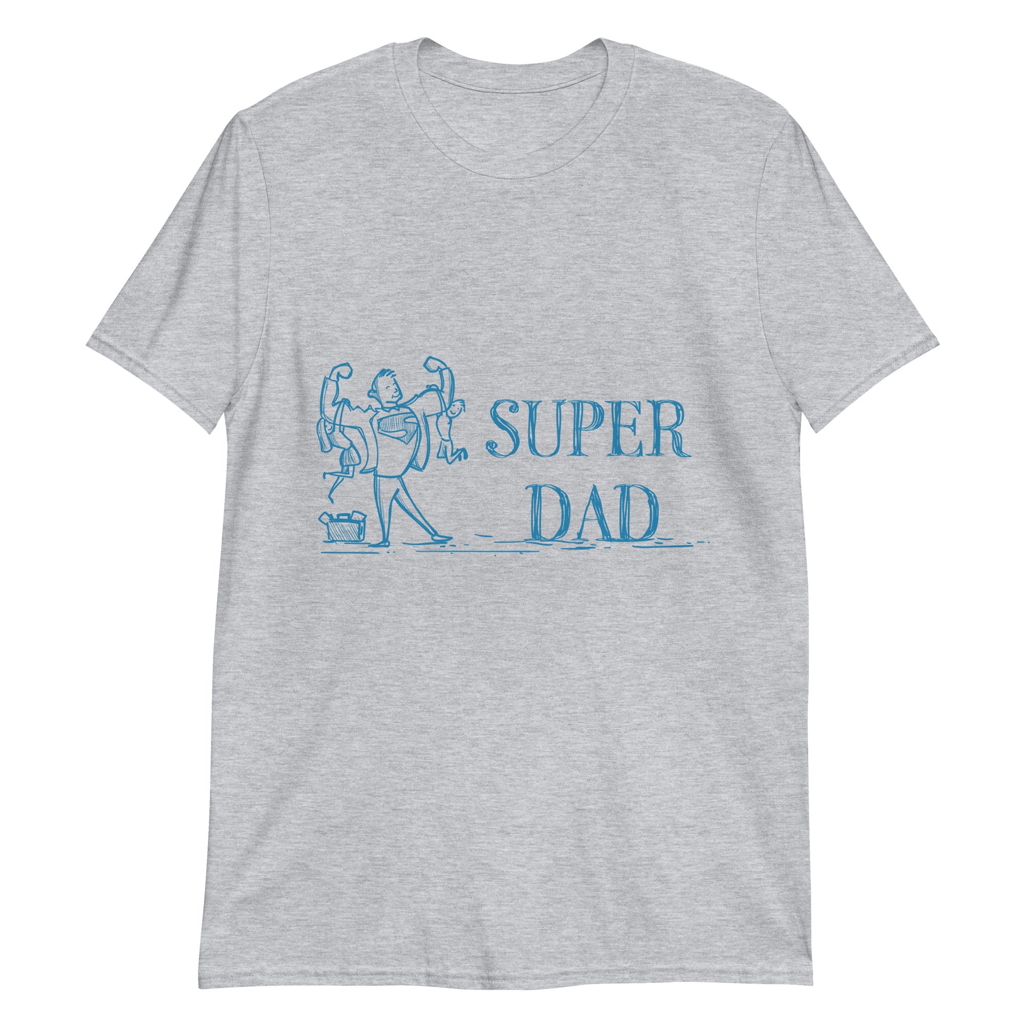 T-shirt gris Super papa