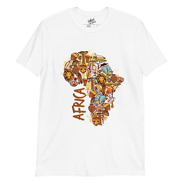 T-shirt Blanc Homme Afrique