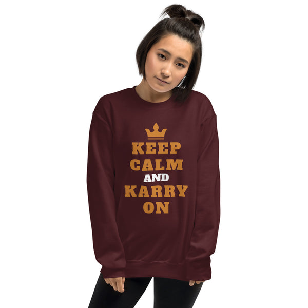 Sweatshirt à Col Rond-Keep Calm and Karry on