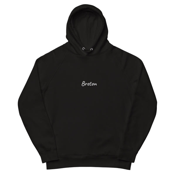 Sweatshirt noir à capuche pour homme breton 