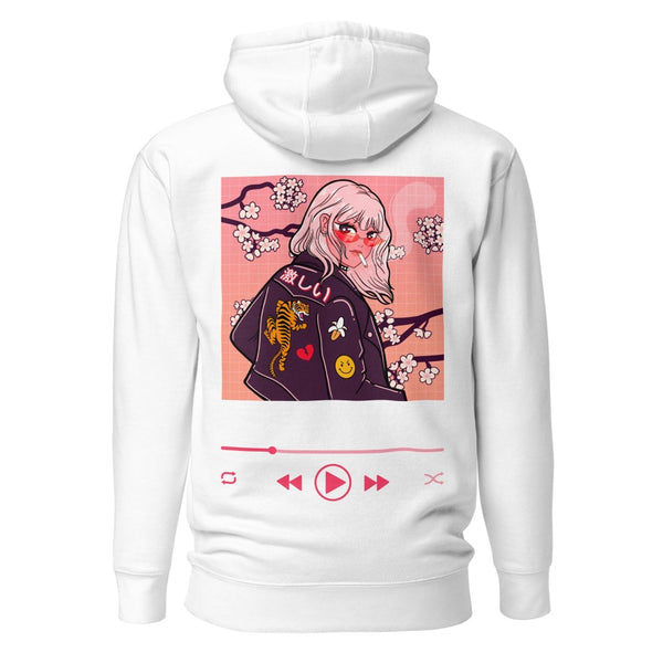 Sweat-shirt manga blanc