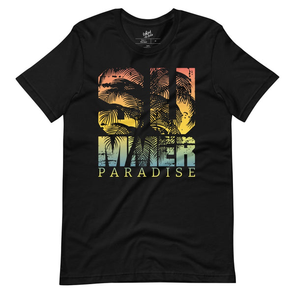 T-shirt noir manches courtes Summer paradise